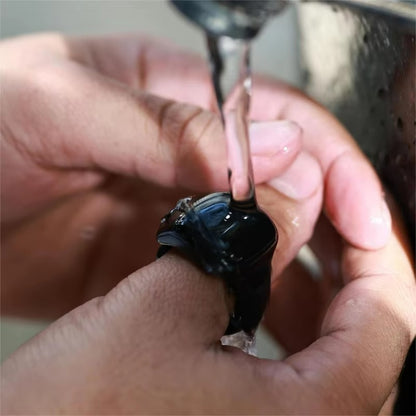 خاتم التسبيح الذكي – عدّاد إلكتروني بشاشة OLED مع تذكير الصلاة واتجاه القبلة